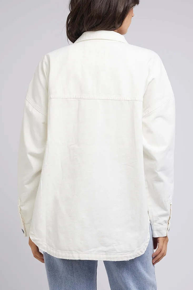 Dale Vintage White Denim Shacket