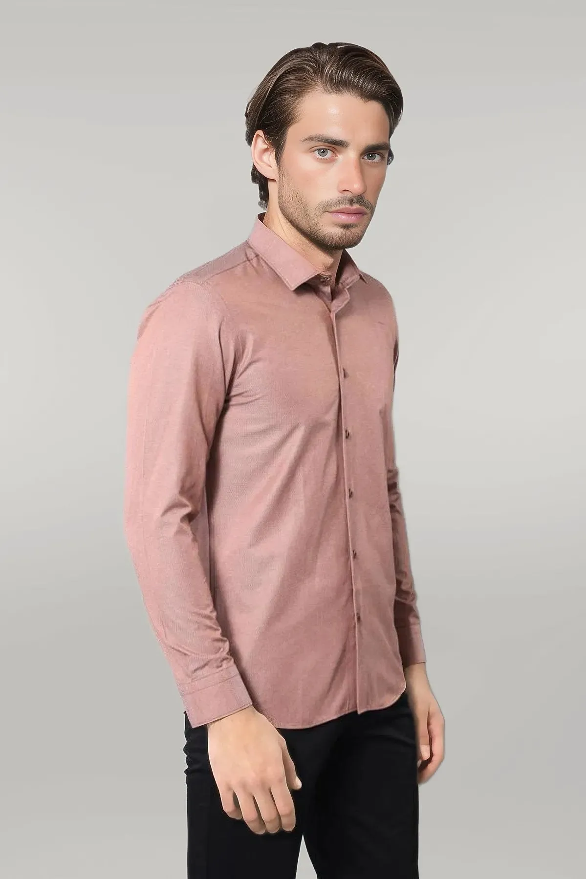 Dot Patterned Brown Shirt | Wessi - Wessi