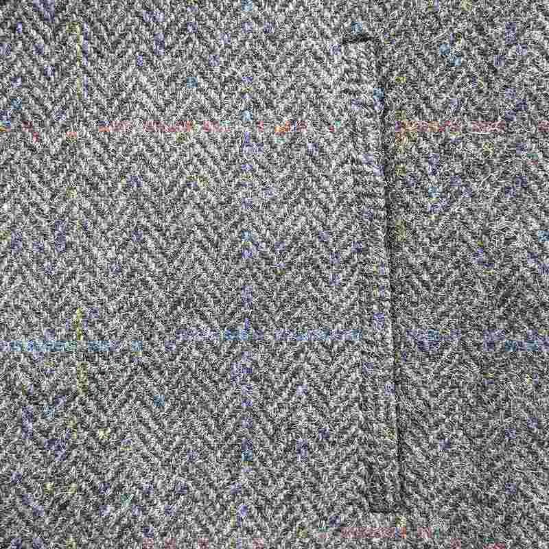 Eliz Scott Harris Tweed Taylor Long Gilet Blue