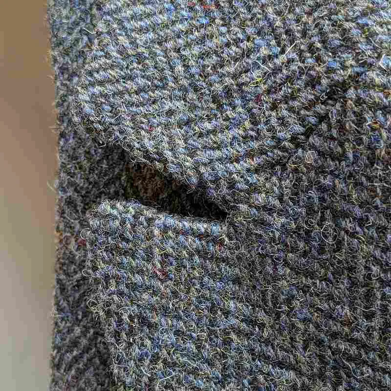 Eliz Scott Harris Tweed Taylor Long Gilet Blue