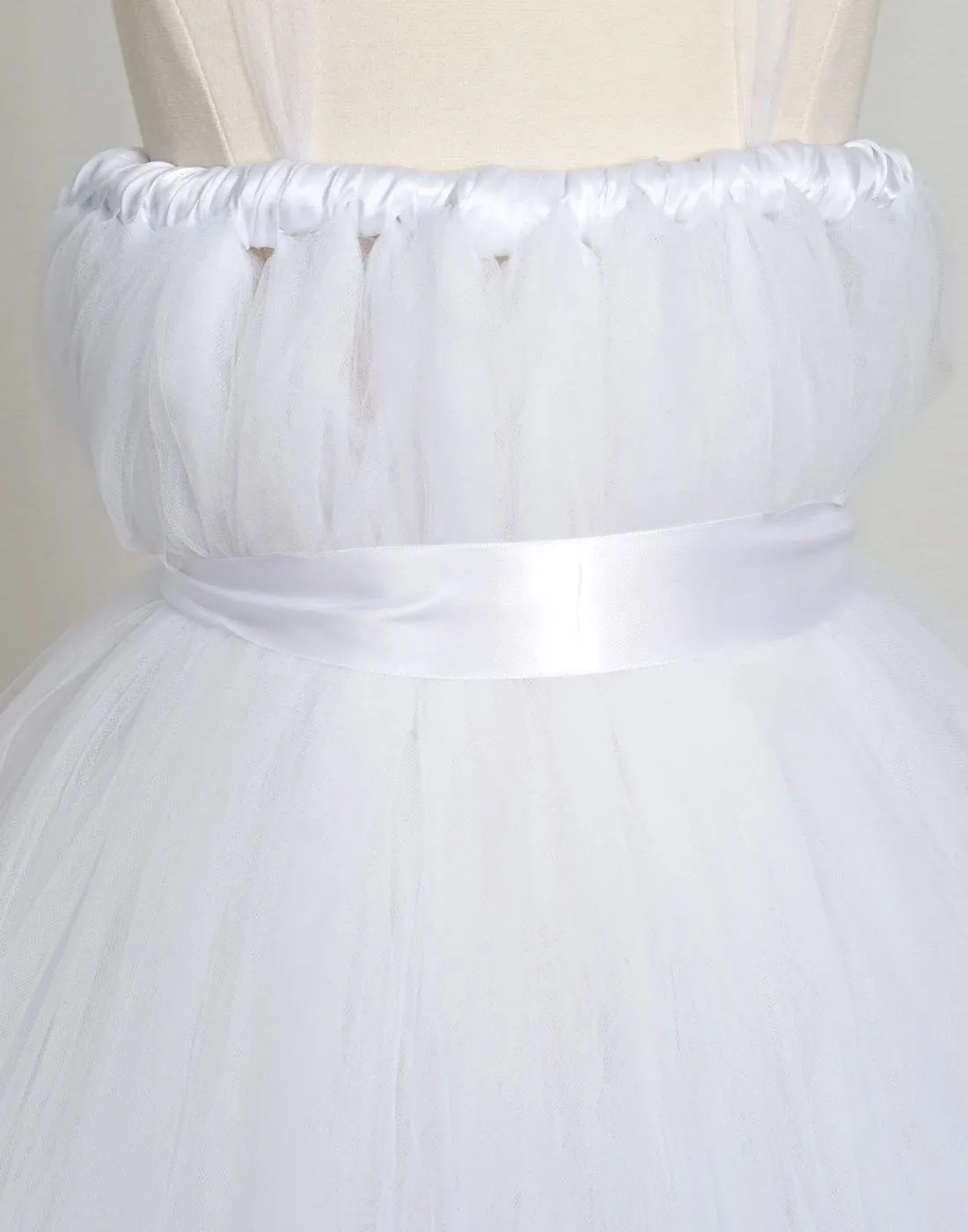 Empyrean Tulle  Floor-Length Dress - White