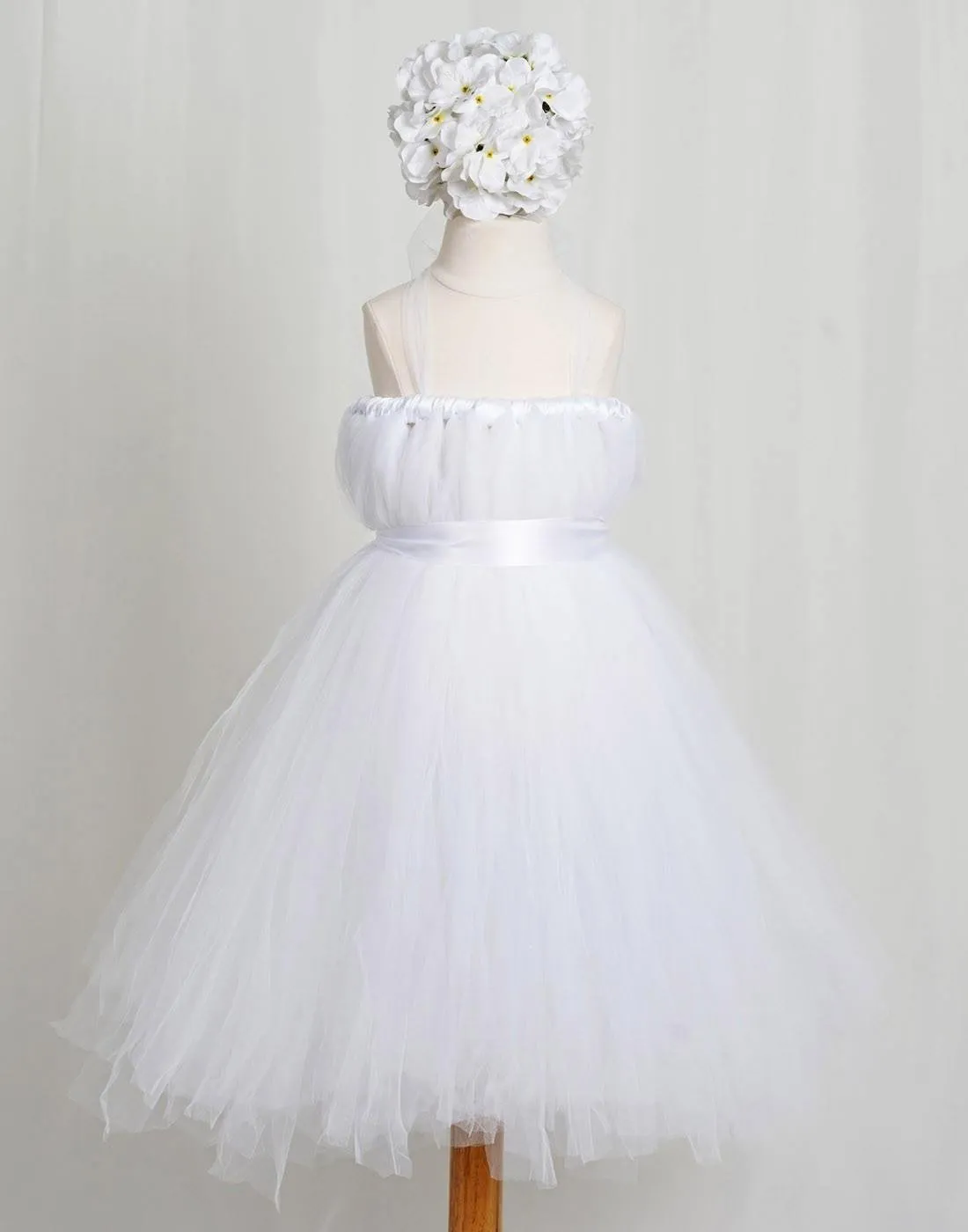 Empyrean Tulle  Floor-Length Dress - White