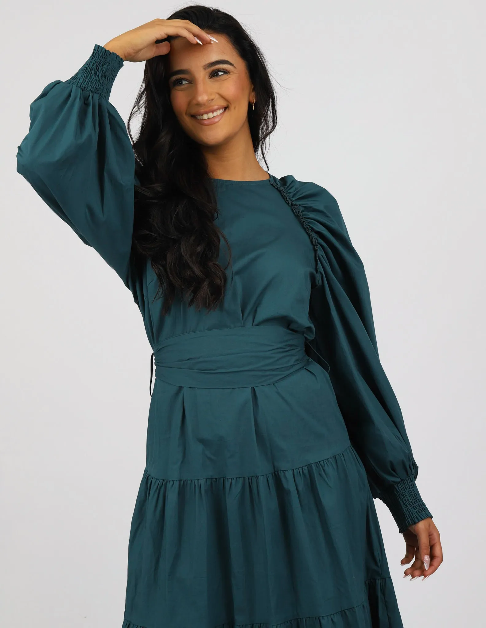 Escape Pristine Puff Sleeve Dress