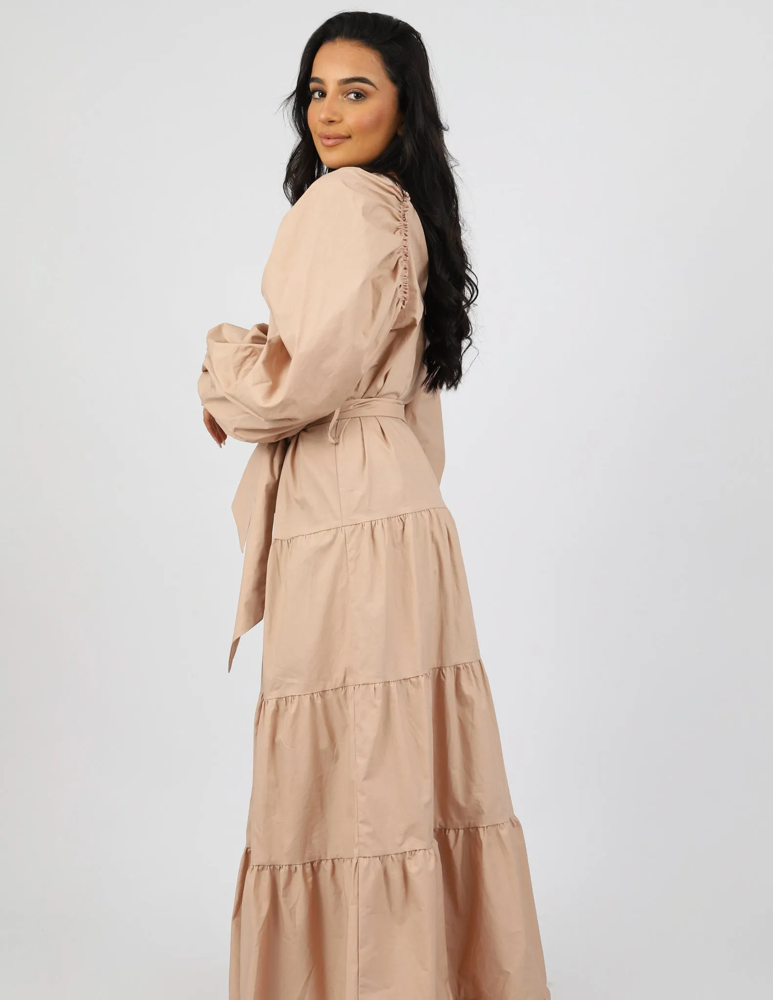 Escape Pristine Puff Sleeve Dress