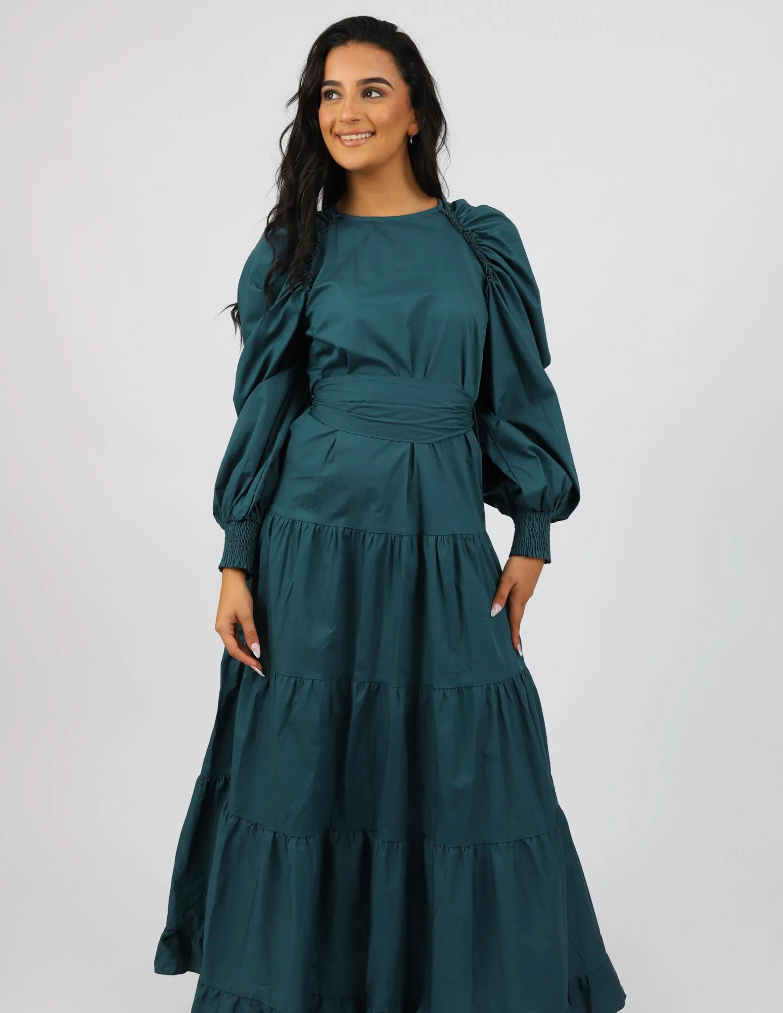 Escape Pristine Puff Sleeve Dress