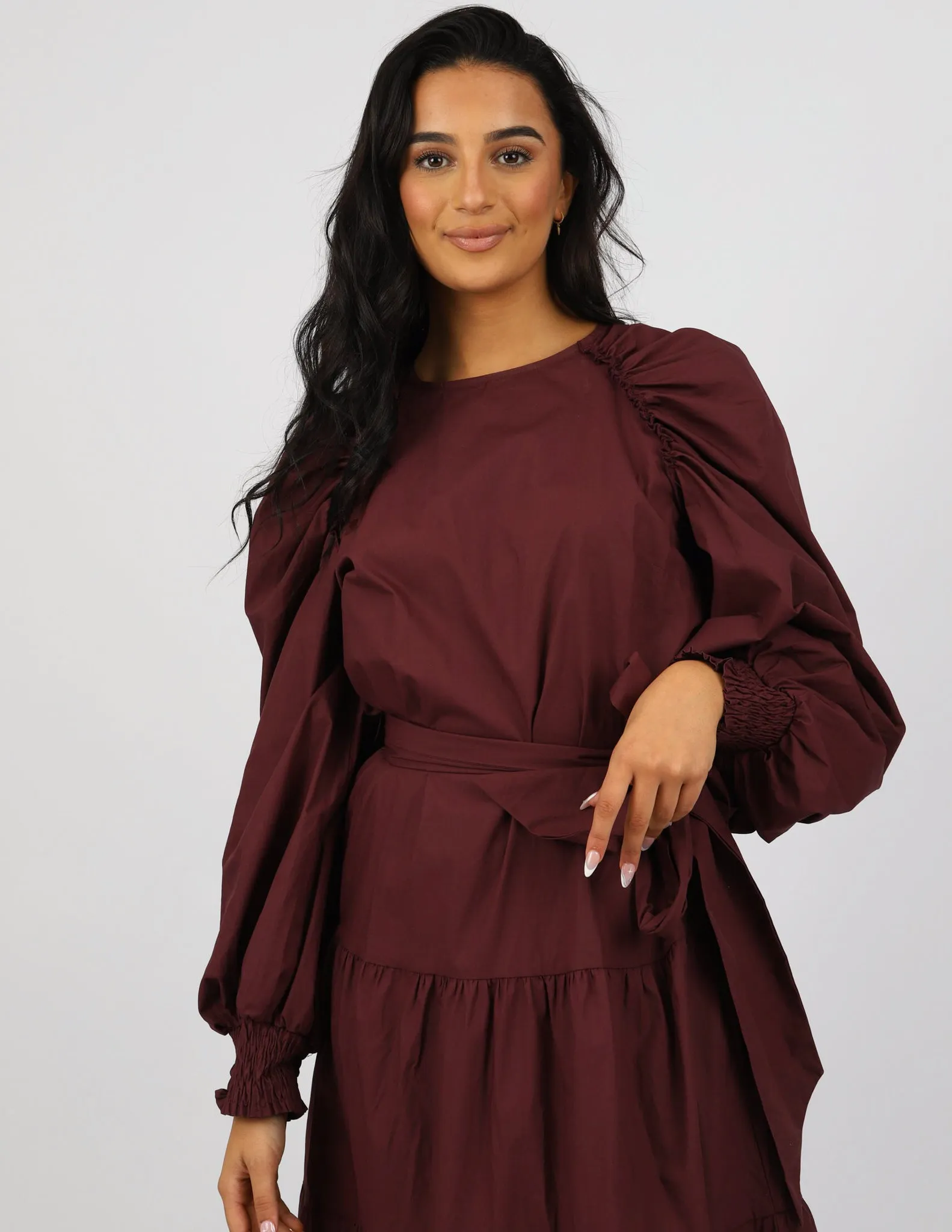 Escape Pristine Puff Sleeve Dress