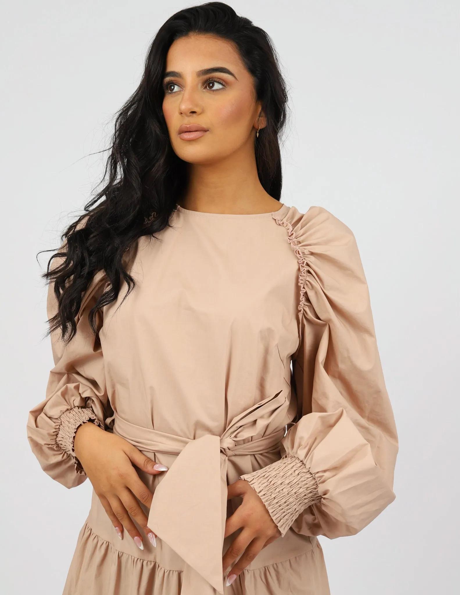 Escape Pristine Puff Sleeve Dress