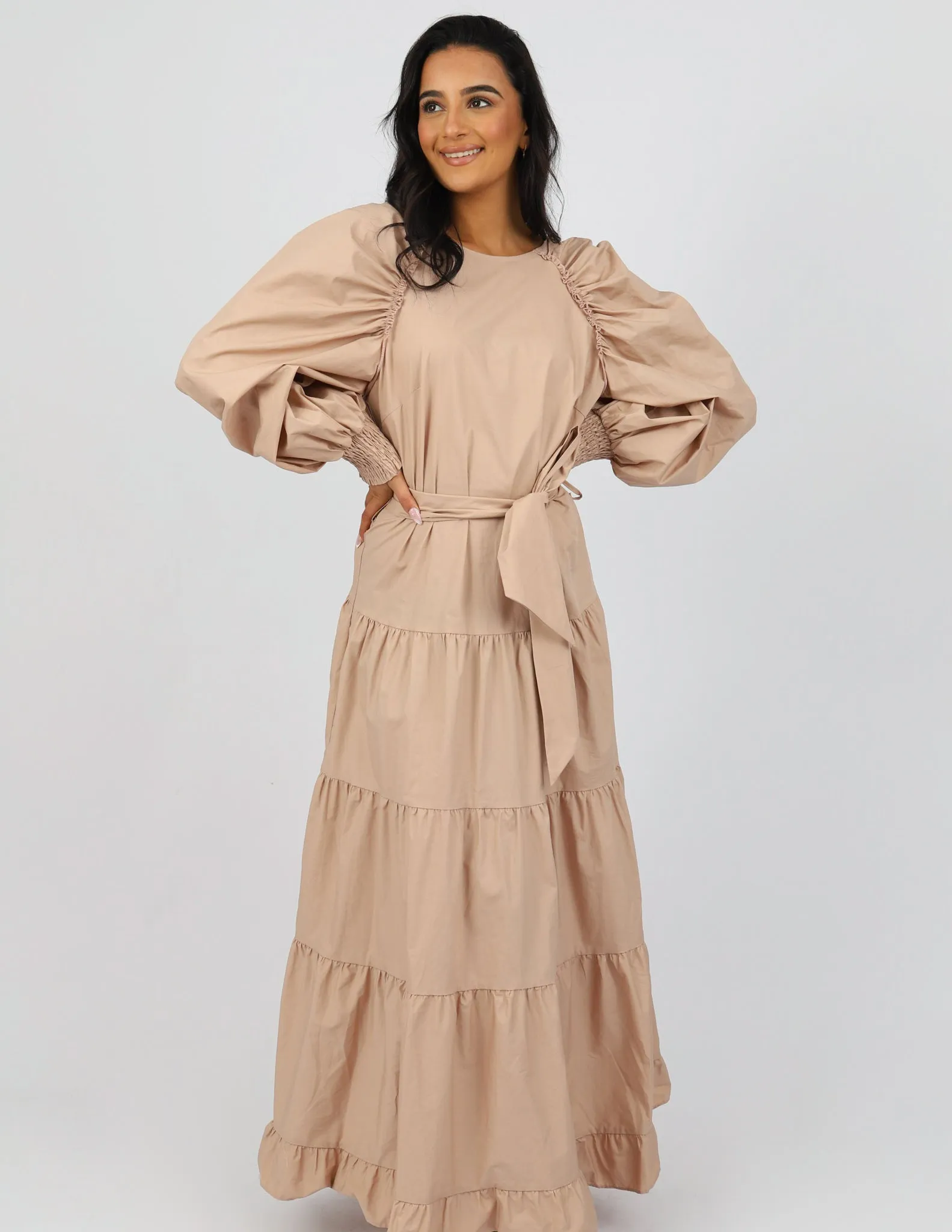 Escape Pristine Puff Sleeve Dress