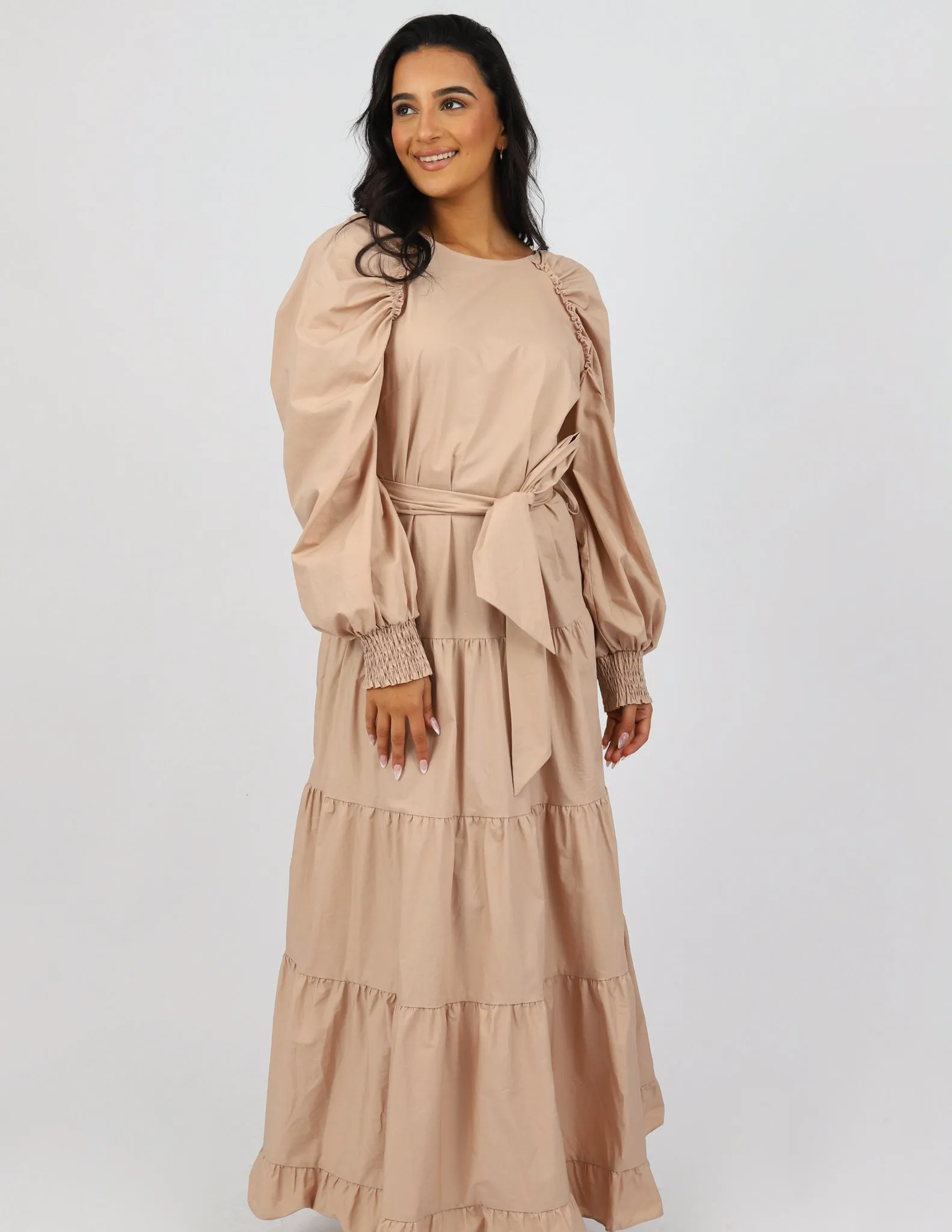 Escape Pristine Puff Sleeve Dress