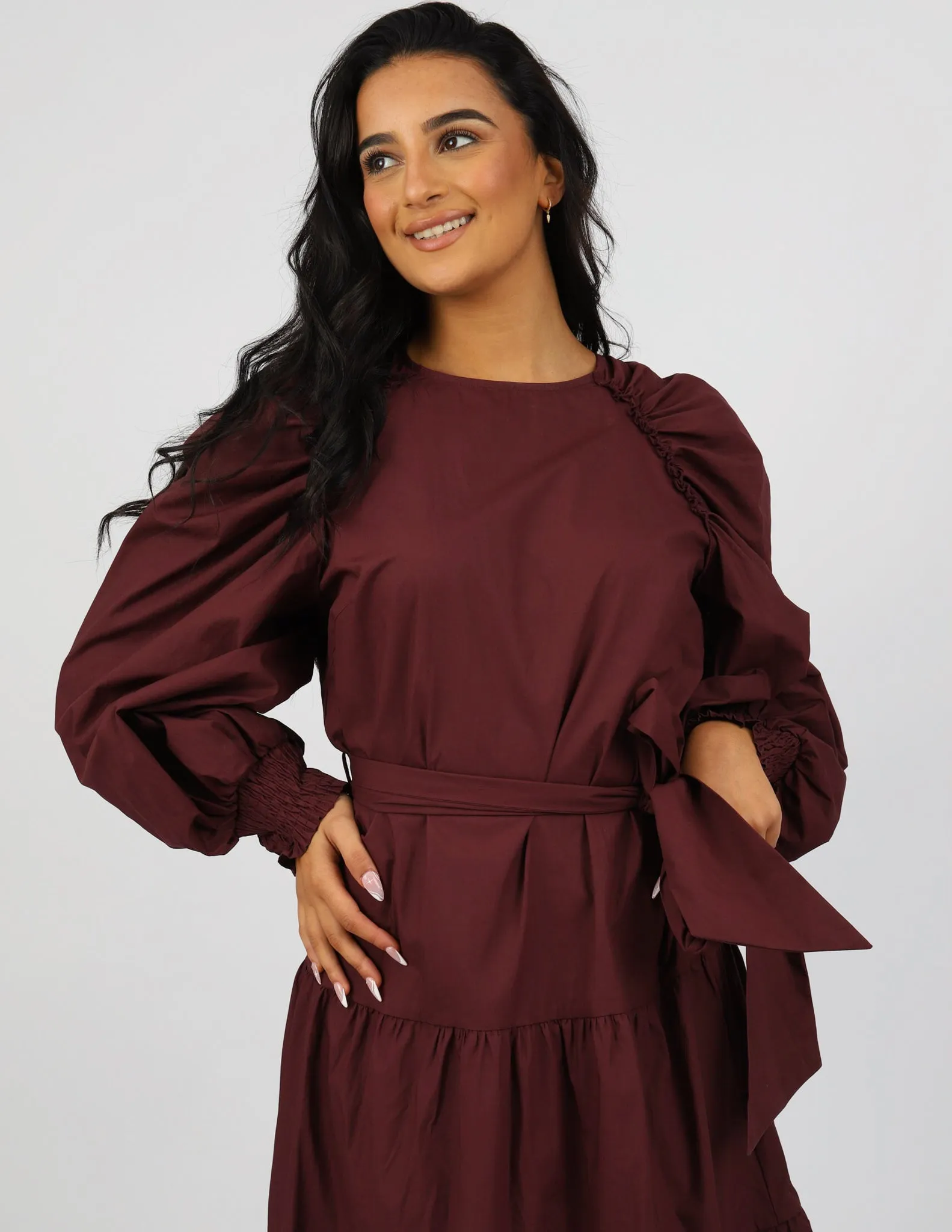 Escape Pristine Puff Sleeve Dress