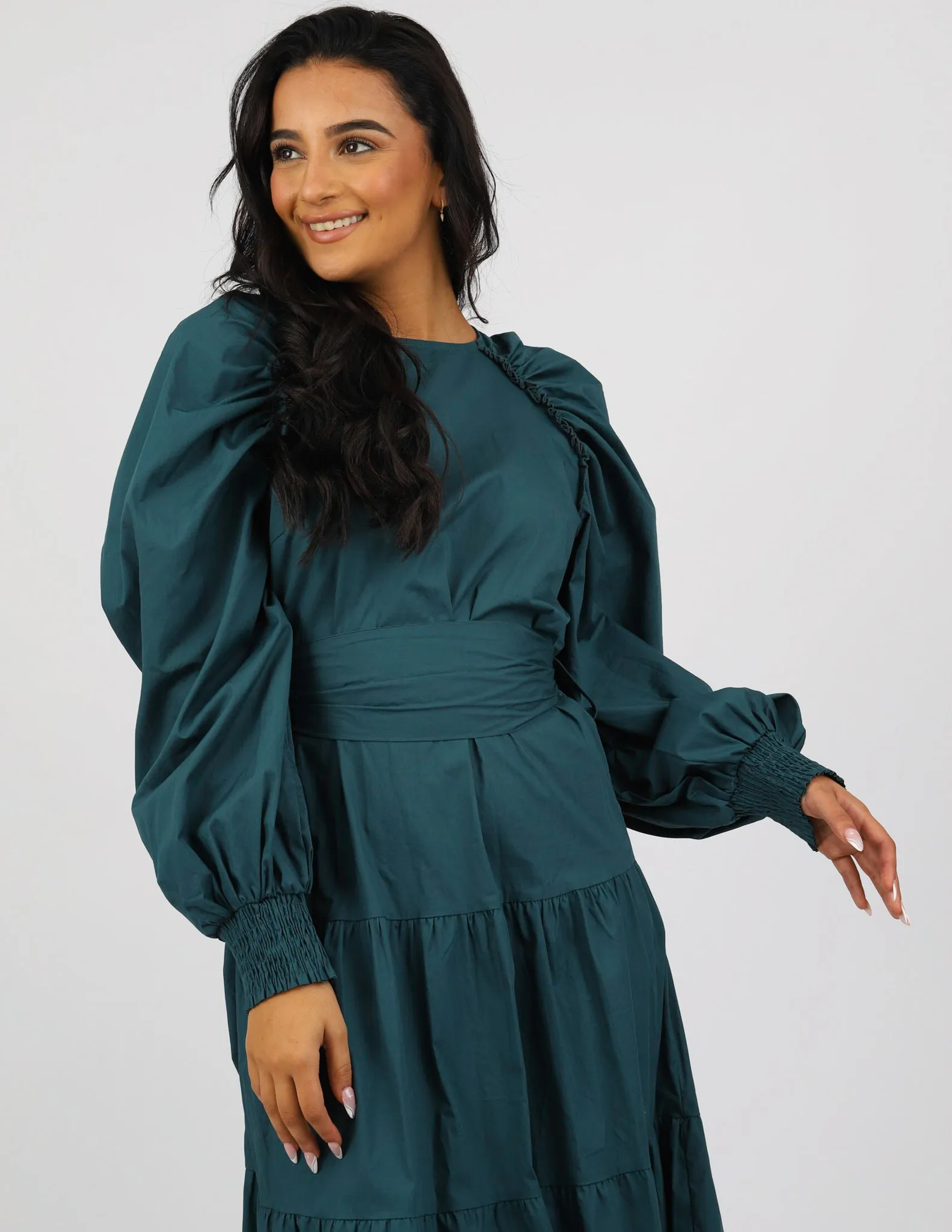 Escape Pristine Puff Sleeve Dress