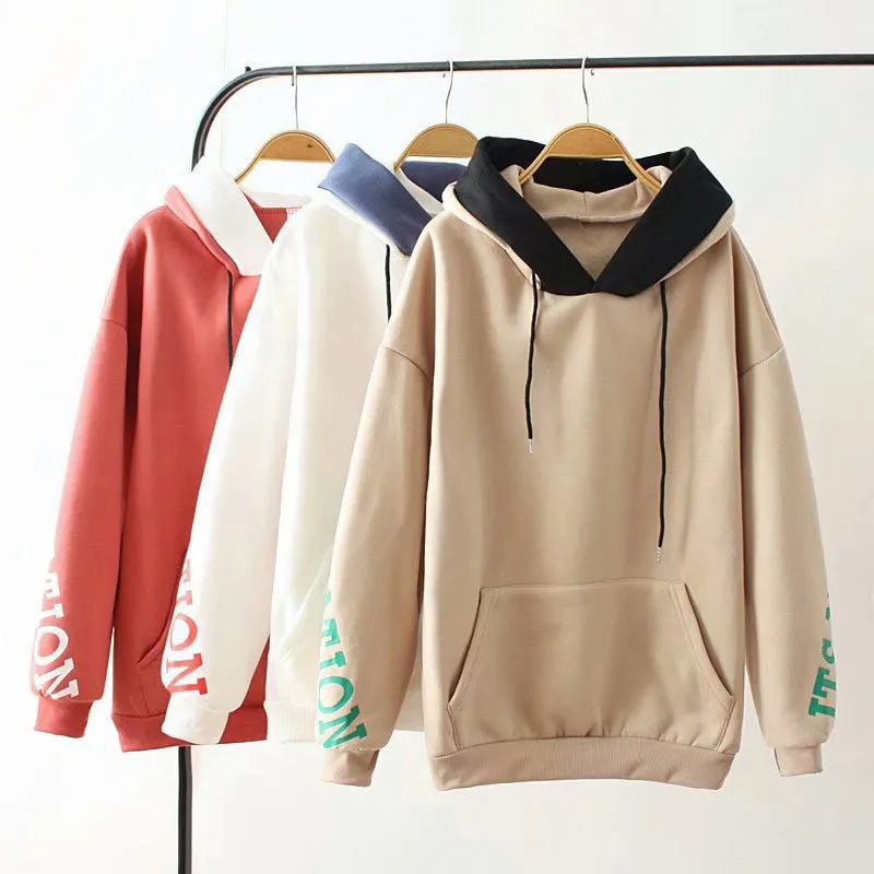 Fashion Pouch Pocket Fleece Pullover Hoodie