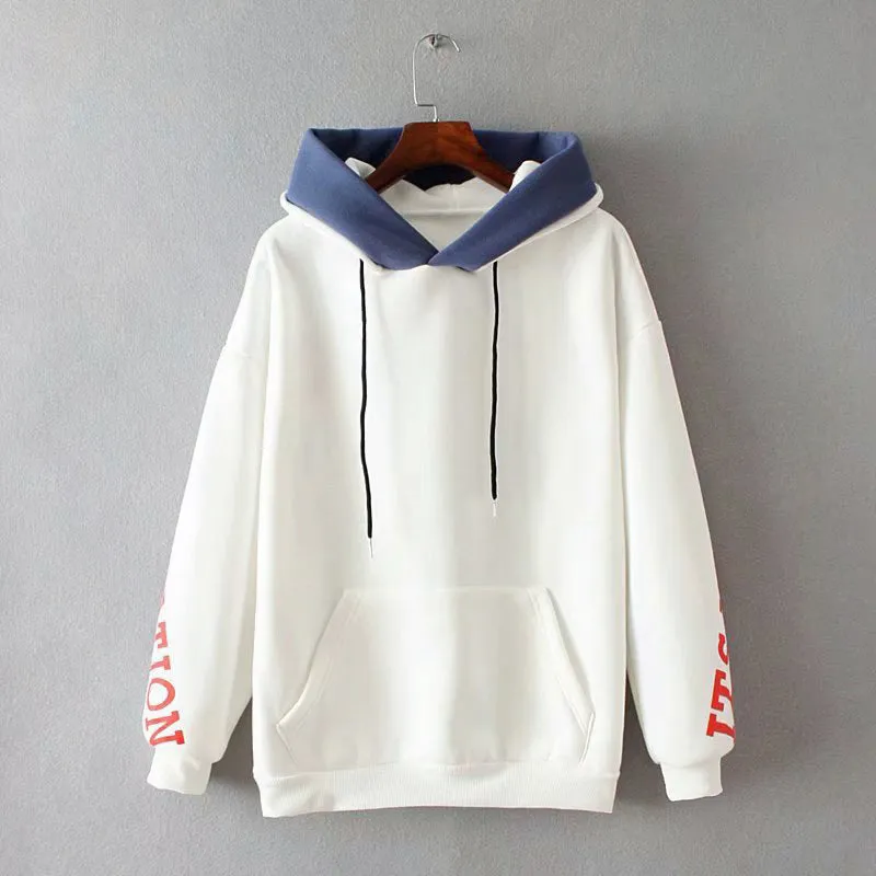 Fashion Pouch Pocket Fleece Pullover Hoodie