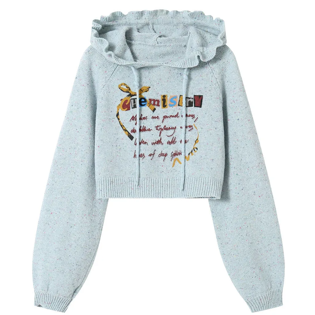 Fashionkova Chemistry Knit Cropped Hoodie