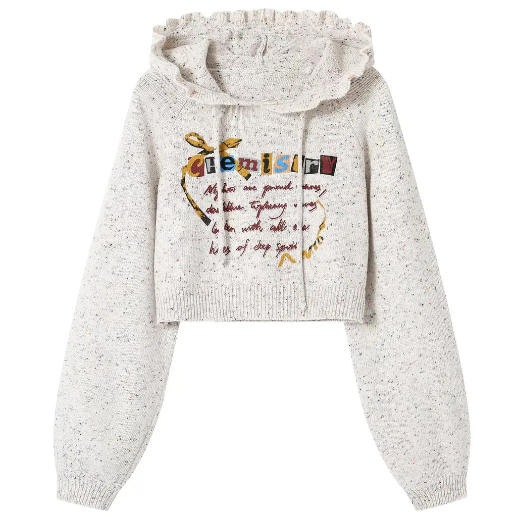 Fashionkova Chemistry Knit Cropped Hoodie