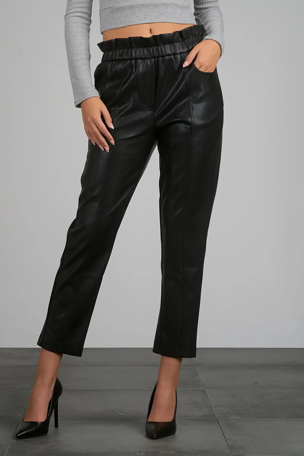 Faux Leather Ankle Pants