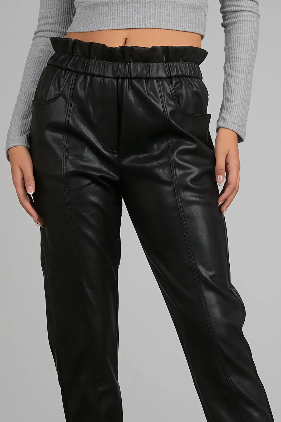 Faux Leather Ankle Pants