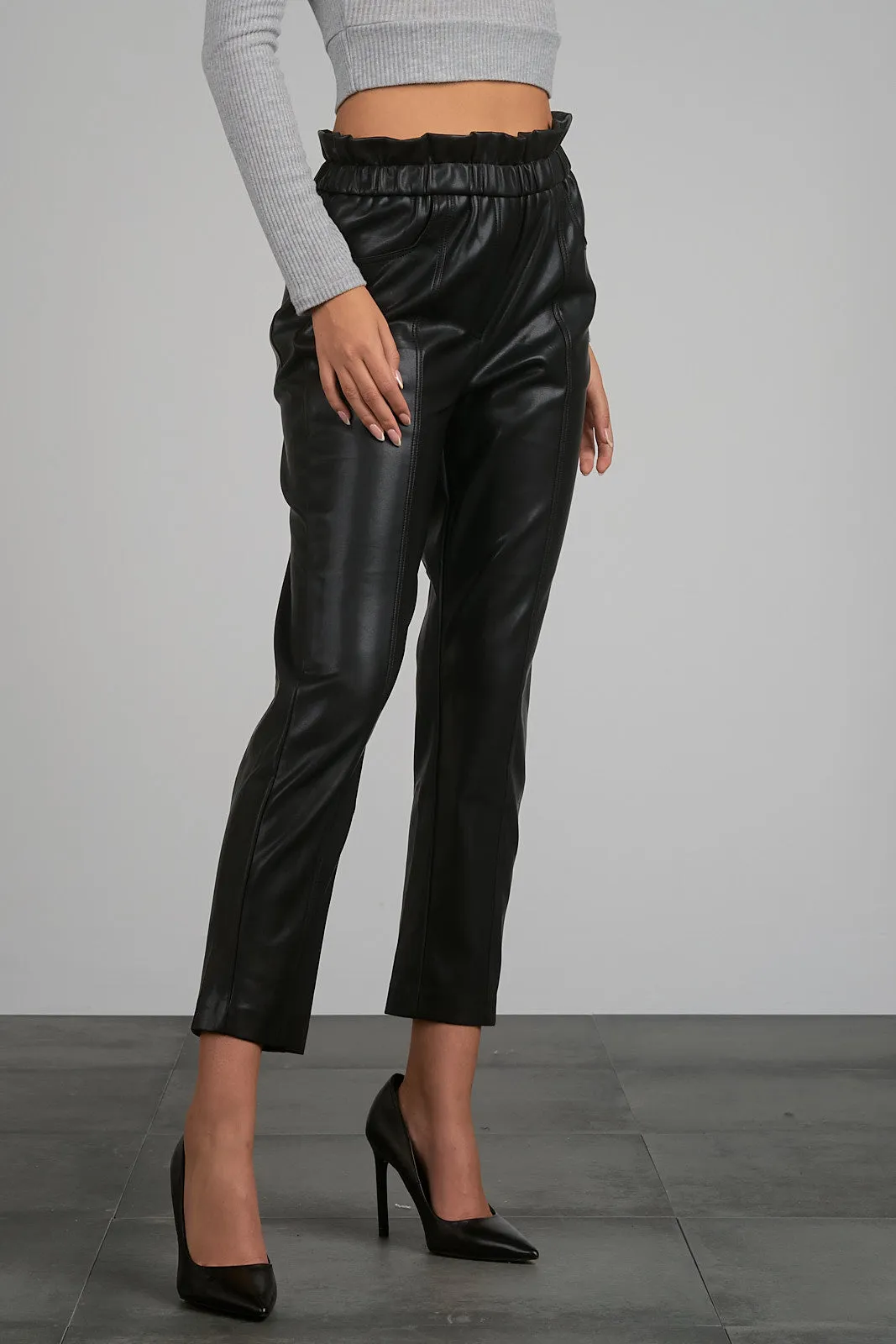 Faux Leather Ankle Pants