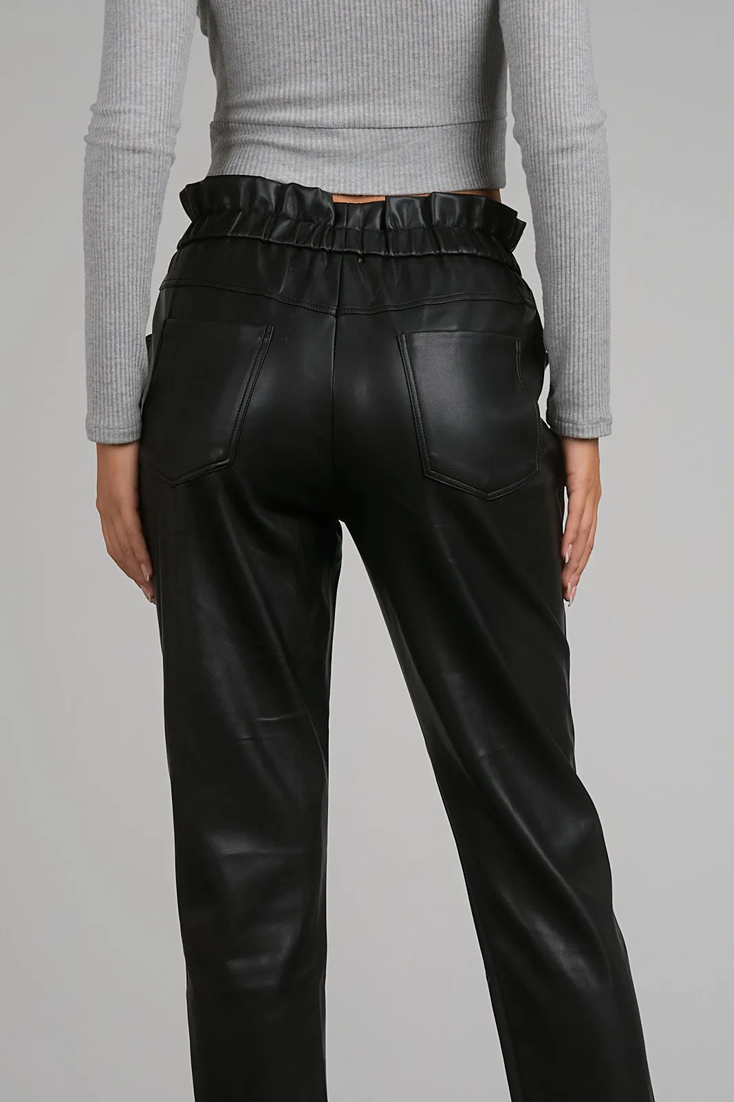 Faux Leather Ankle Pants