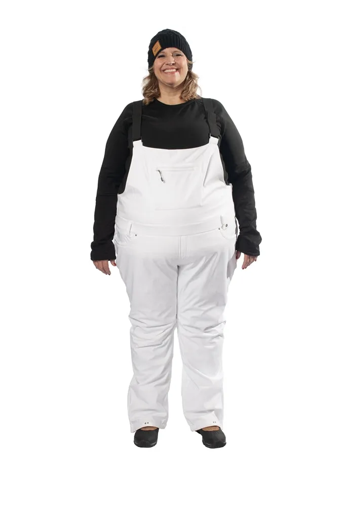 Fly-Hi Plus Size Soft Shell Bib | White