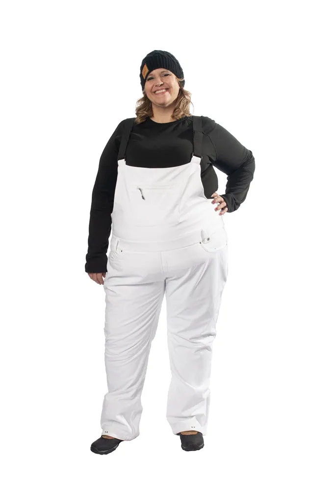 Fly-Hi Plus Size Soft Shell Bib | White