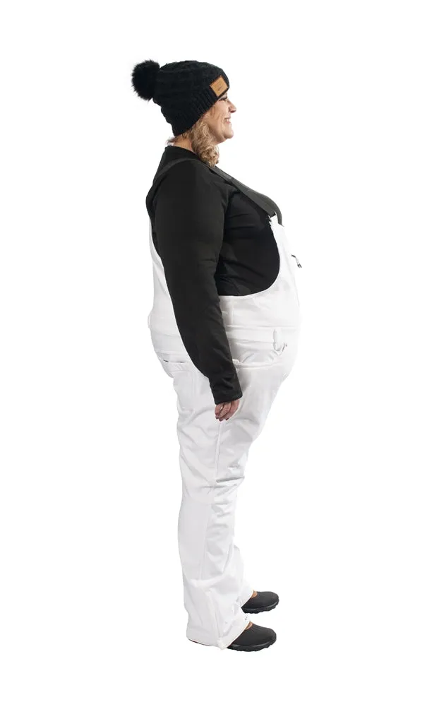 Fly-Hi Plus Size Soft Shell Bib | White