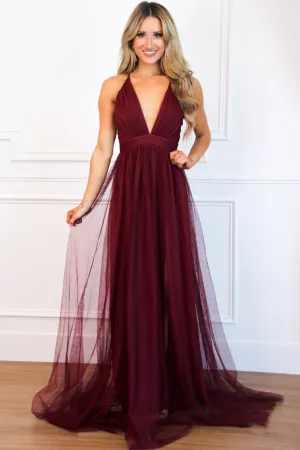 Forever Love Maxi Dress: Burgundy