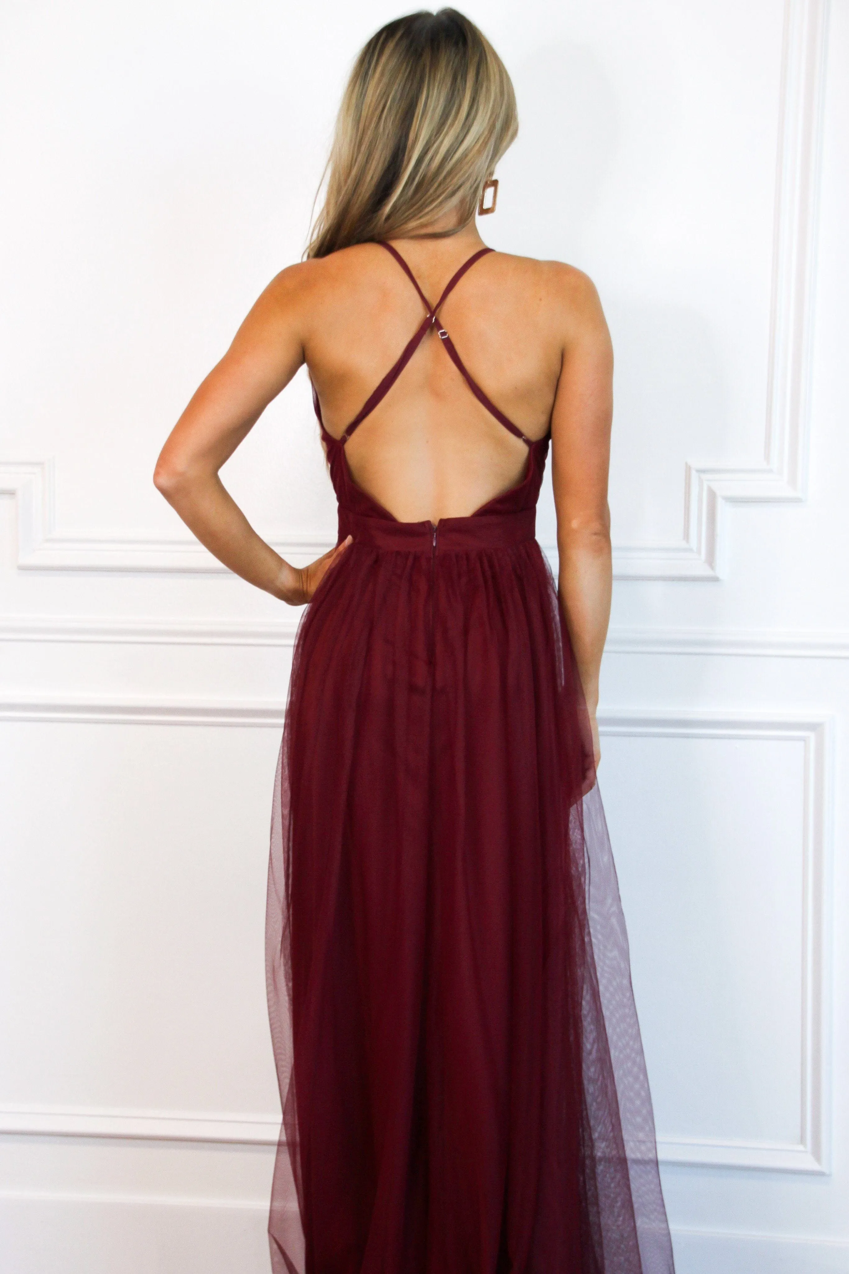 Forever Love Maxi Dress: Burgundy