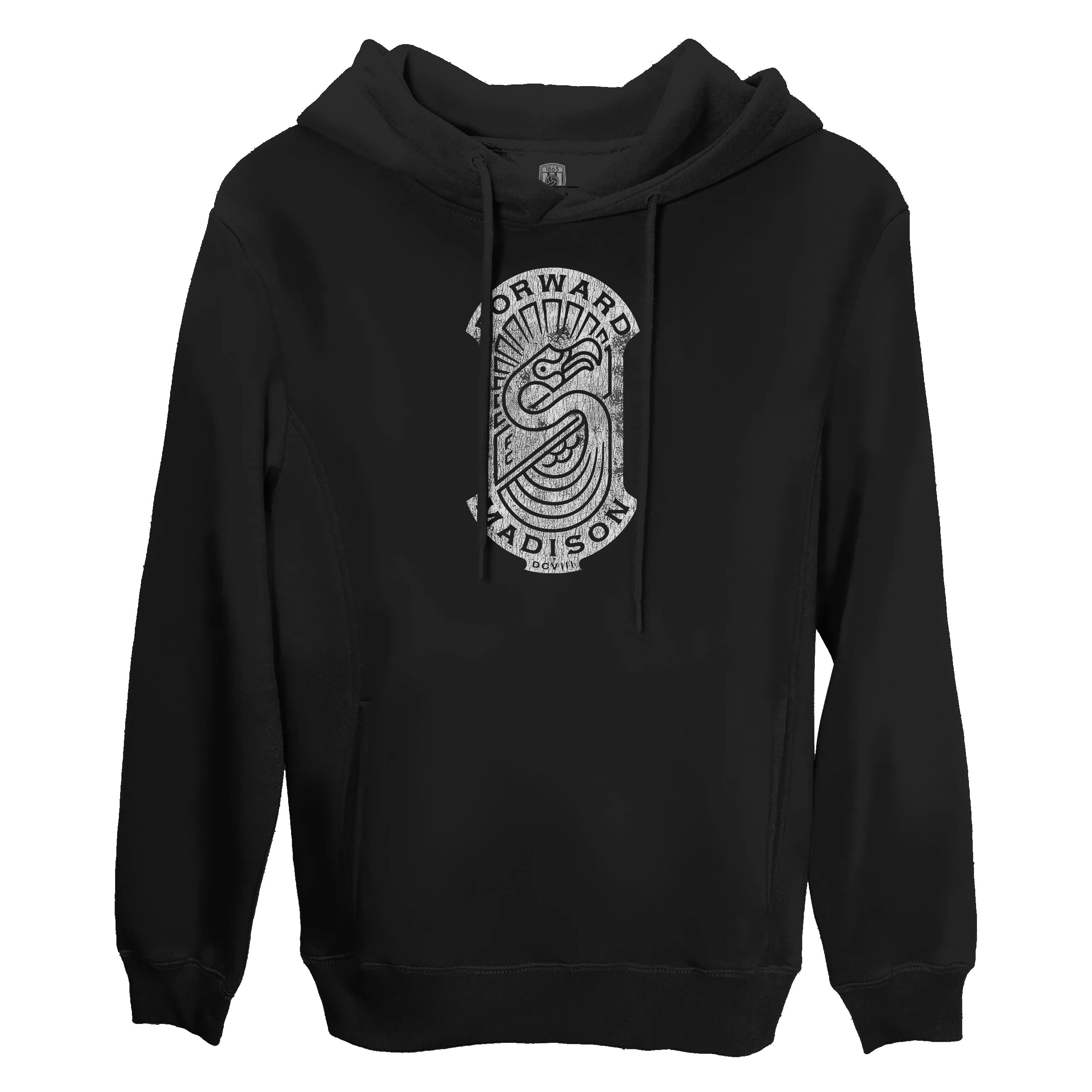 Forward Madison FC Mono Badge Fleece Pullover Hoodie - Black