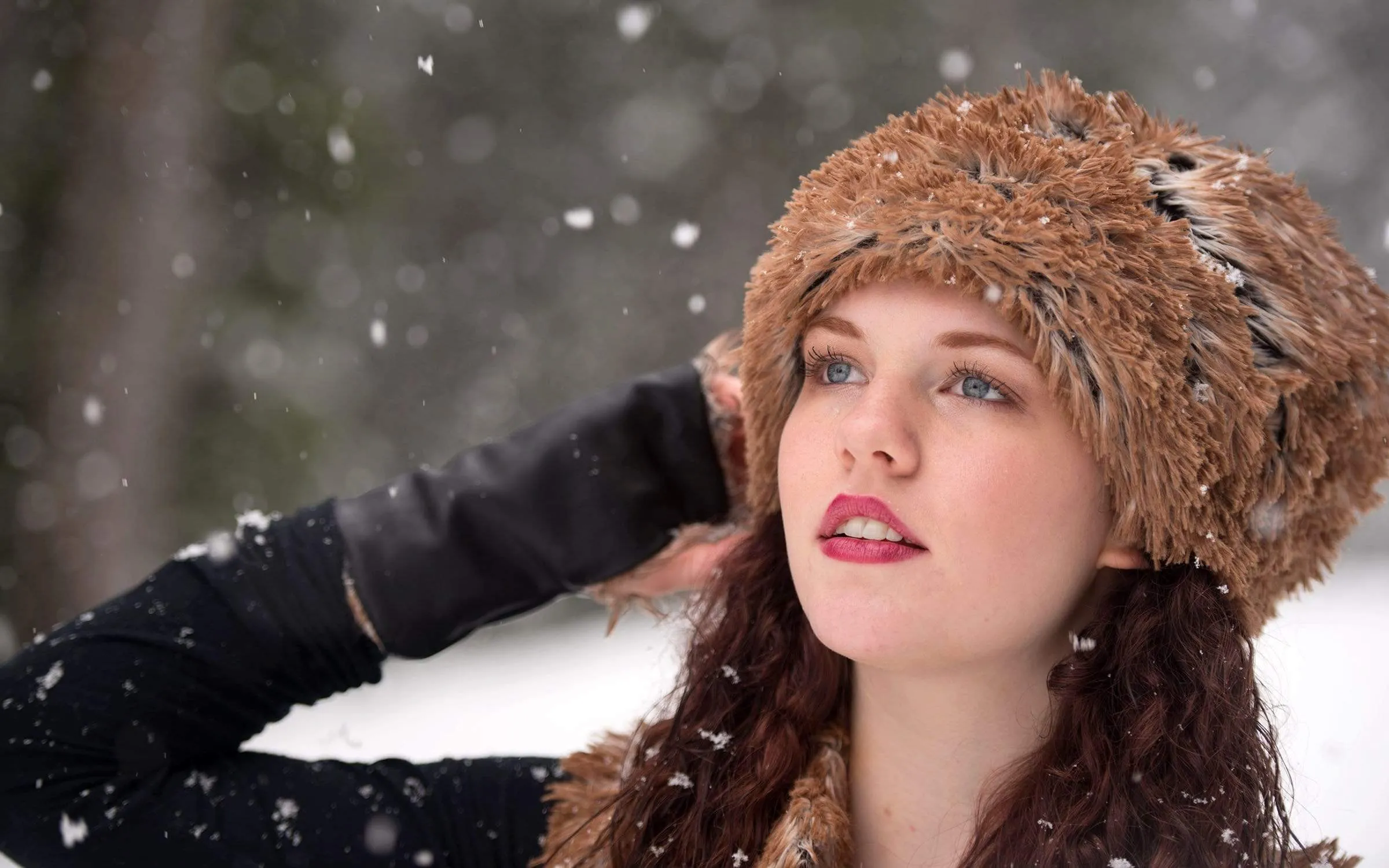 Fox Beanie Hat, Reversible - Fox Faux Fur with Assorted Faux Fur Liner (Limited - Cranberry Creek / Berry Foxy Combos)