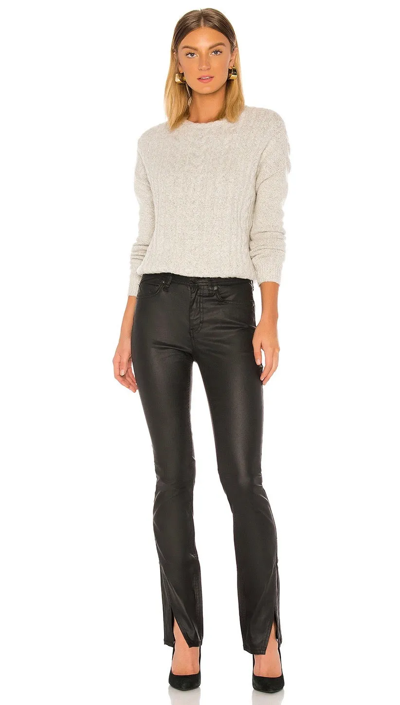 Free People Spellbound Coated Bootcut Jean Black