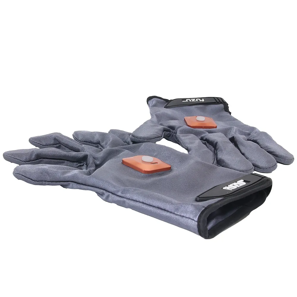 Fuzu Vibrating Large Massage Gloves in Grey