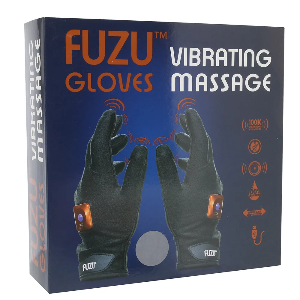 Fuzu Vibrating Large Massage Gloves in Grey