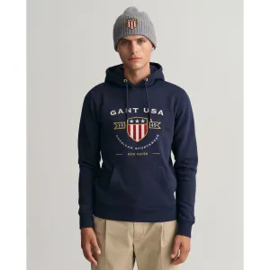 GANT Banner Shield Hoodie 2007039 Evening Blue