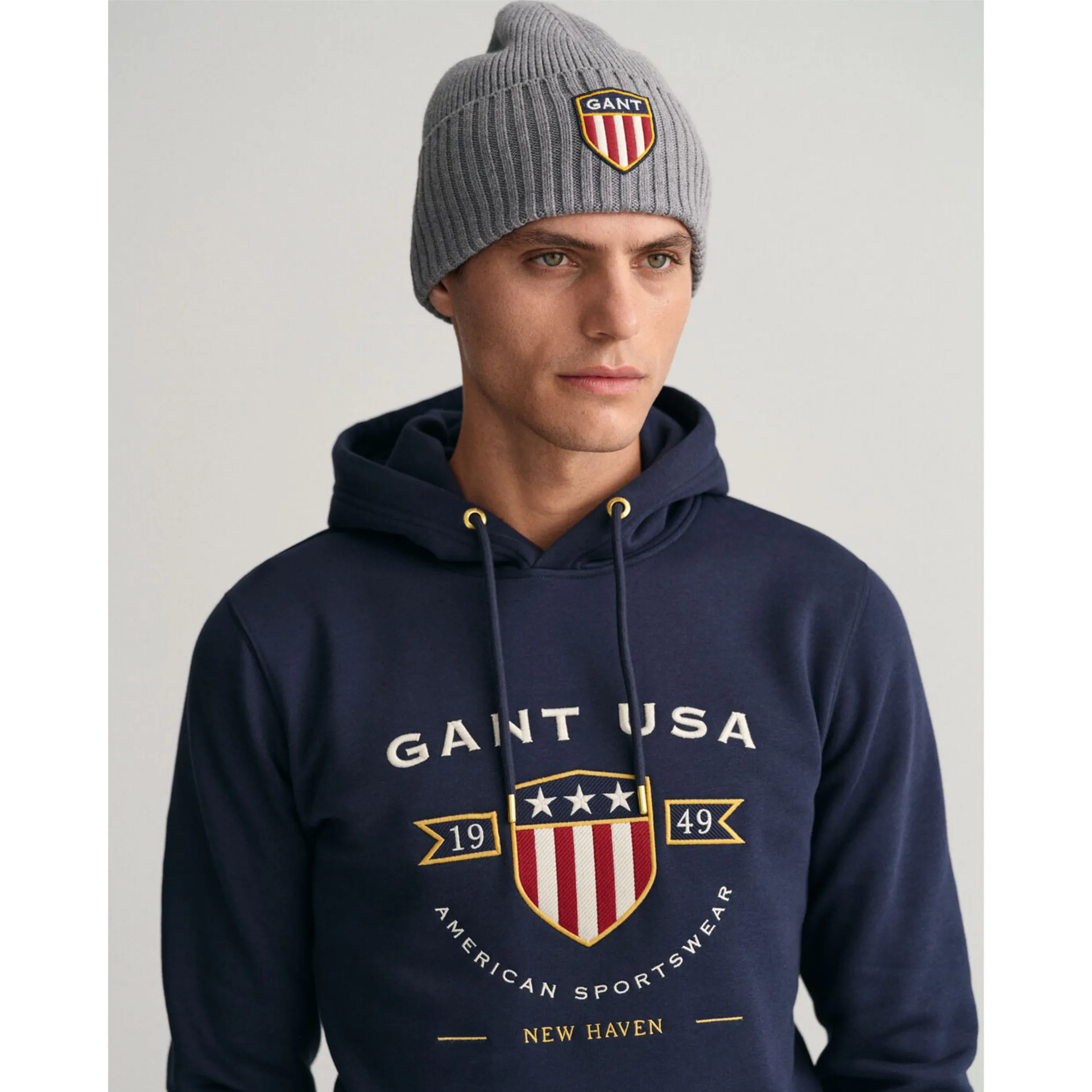 GANT Banner Shield Hoodie 2007039 Evening Blue