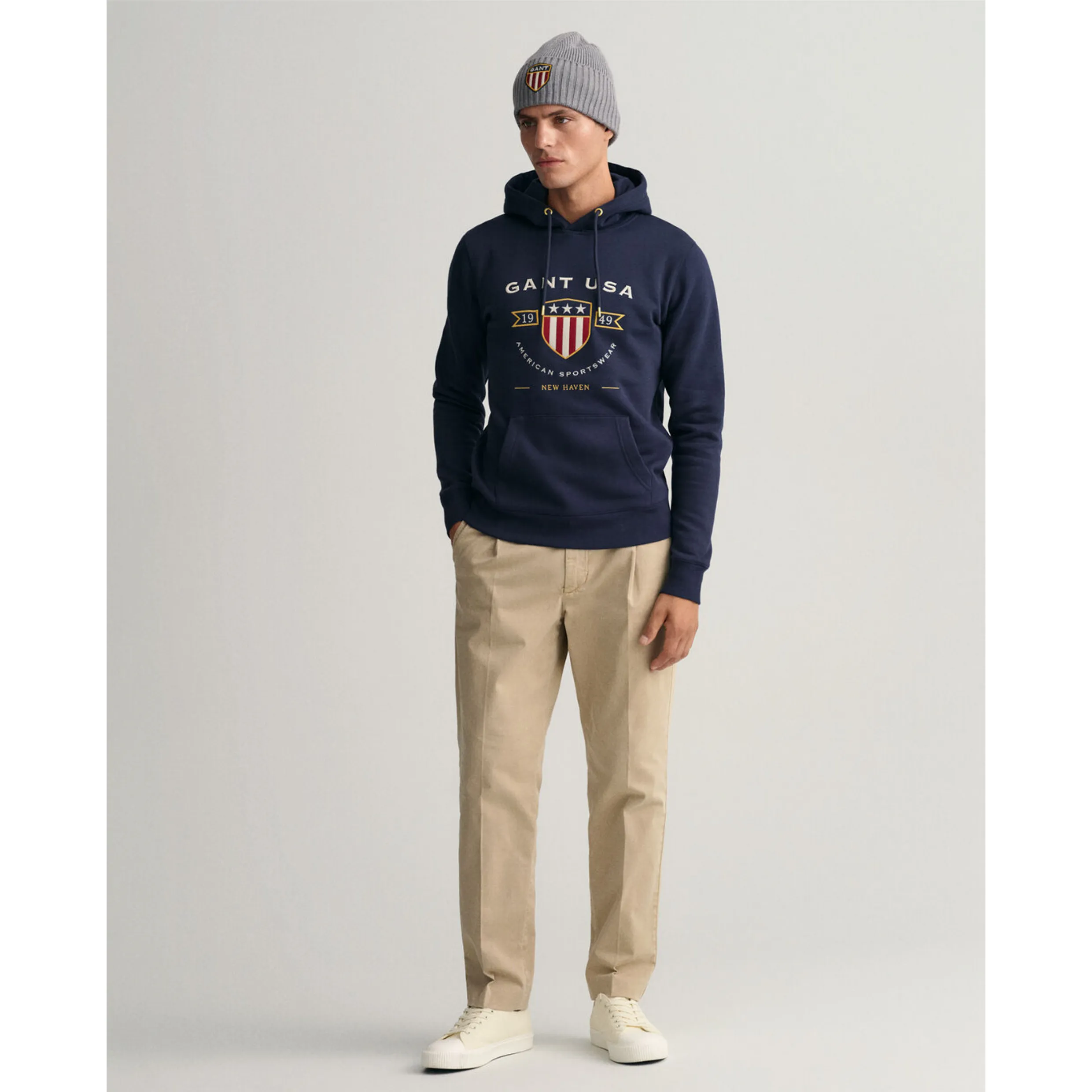 GANT Banner Shield Hoodie 2007039 Evening Blue