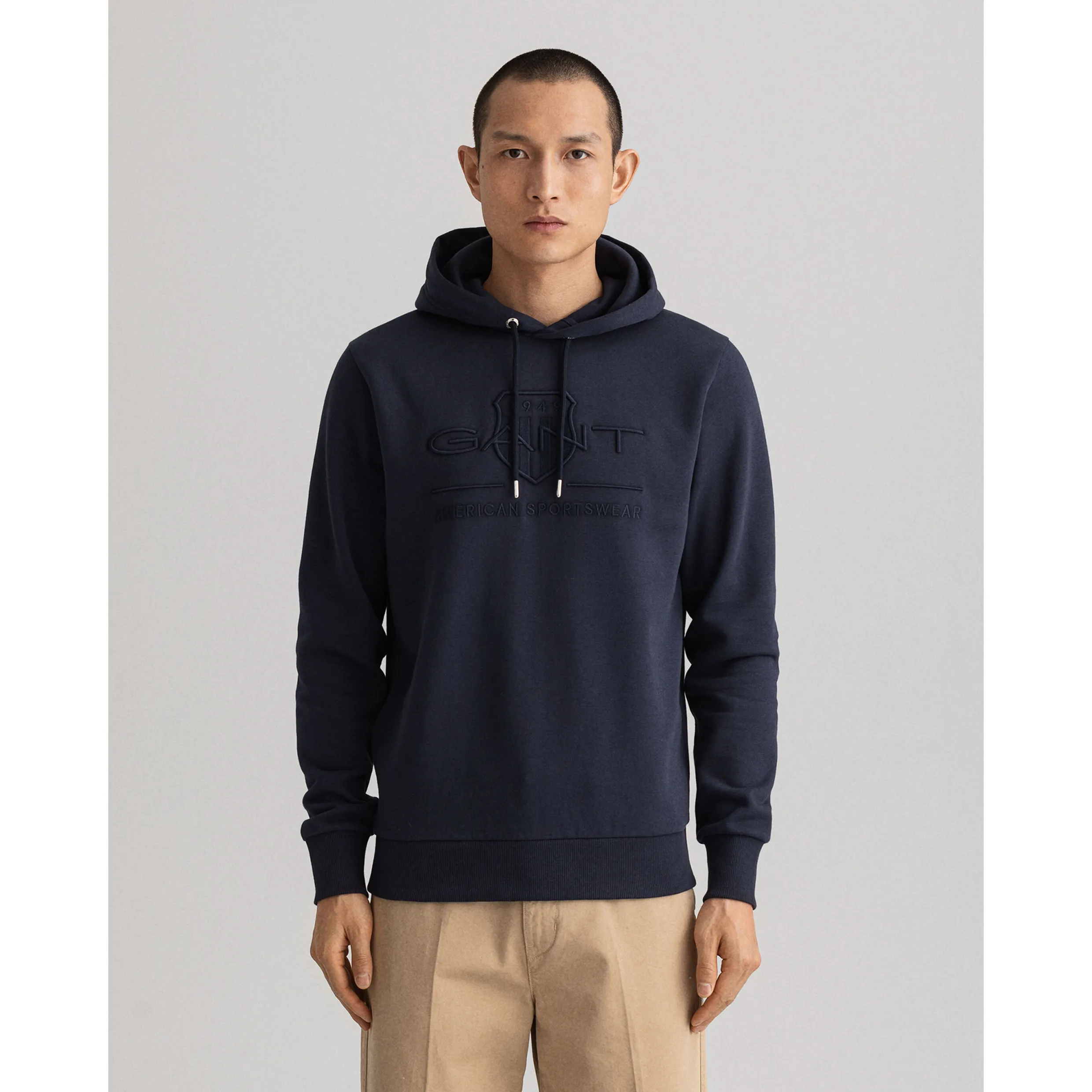 GANT TONAL SHIELD HOODIE 2037020 - Evening Blue