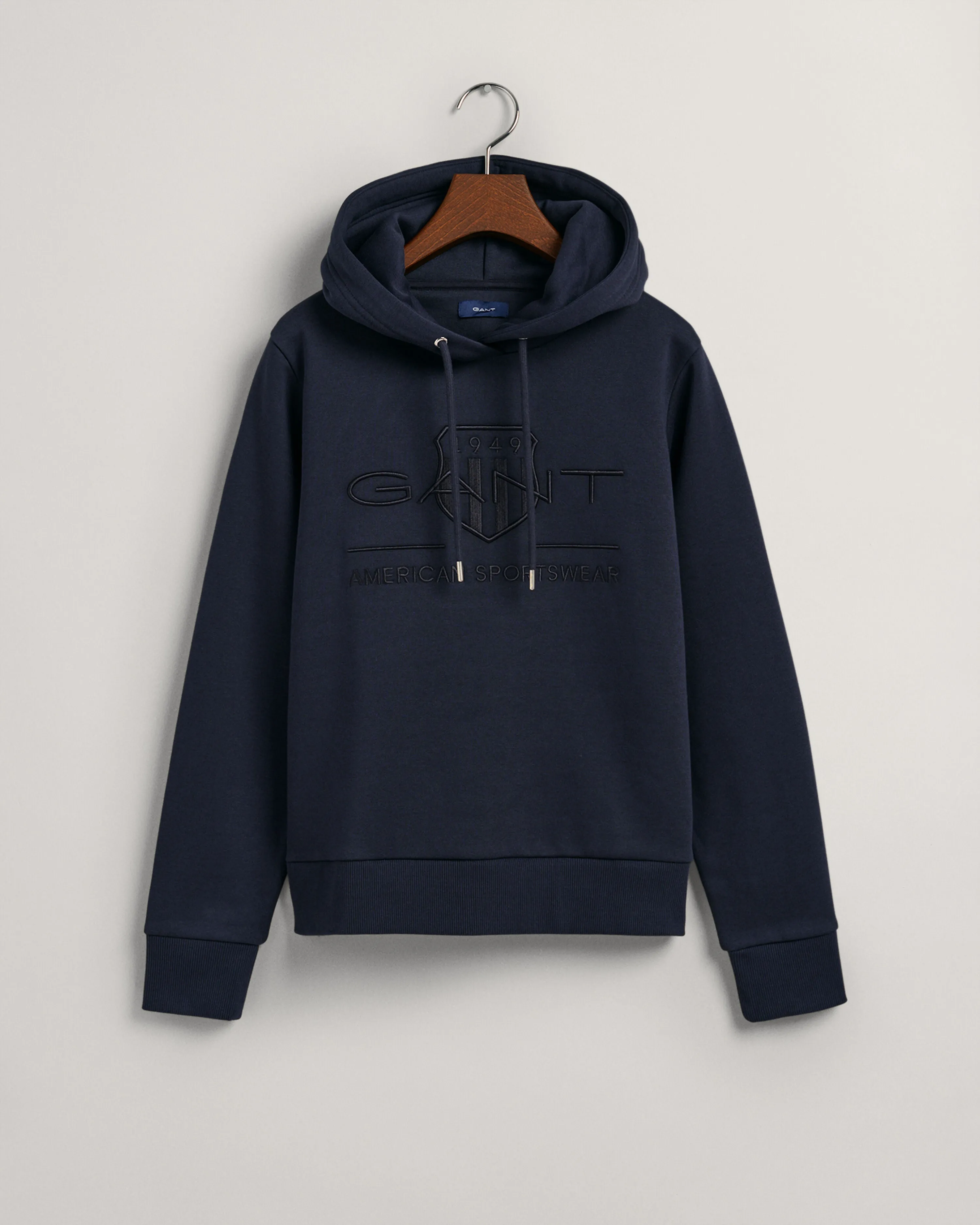 GANT Tonal Shield Hoodie -Evening Blue