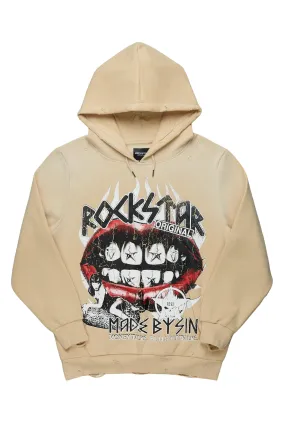 Gard Beige Graphic Hoodie