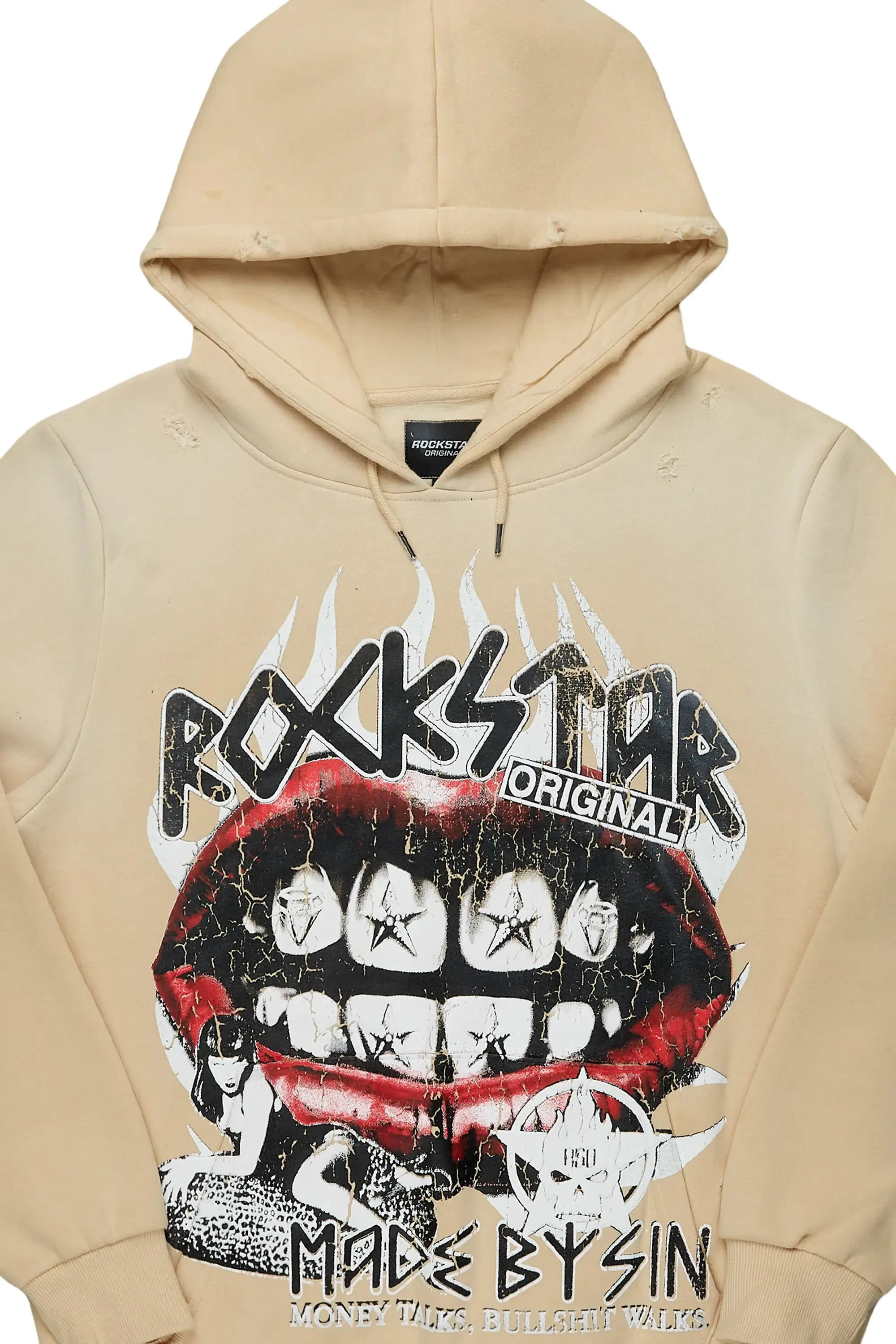 Gard Beige Graphic Hoodie