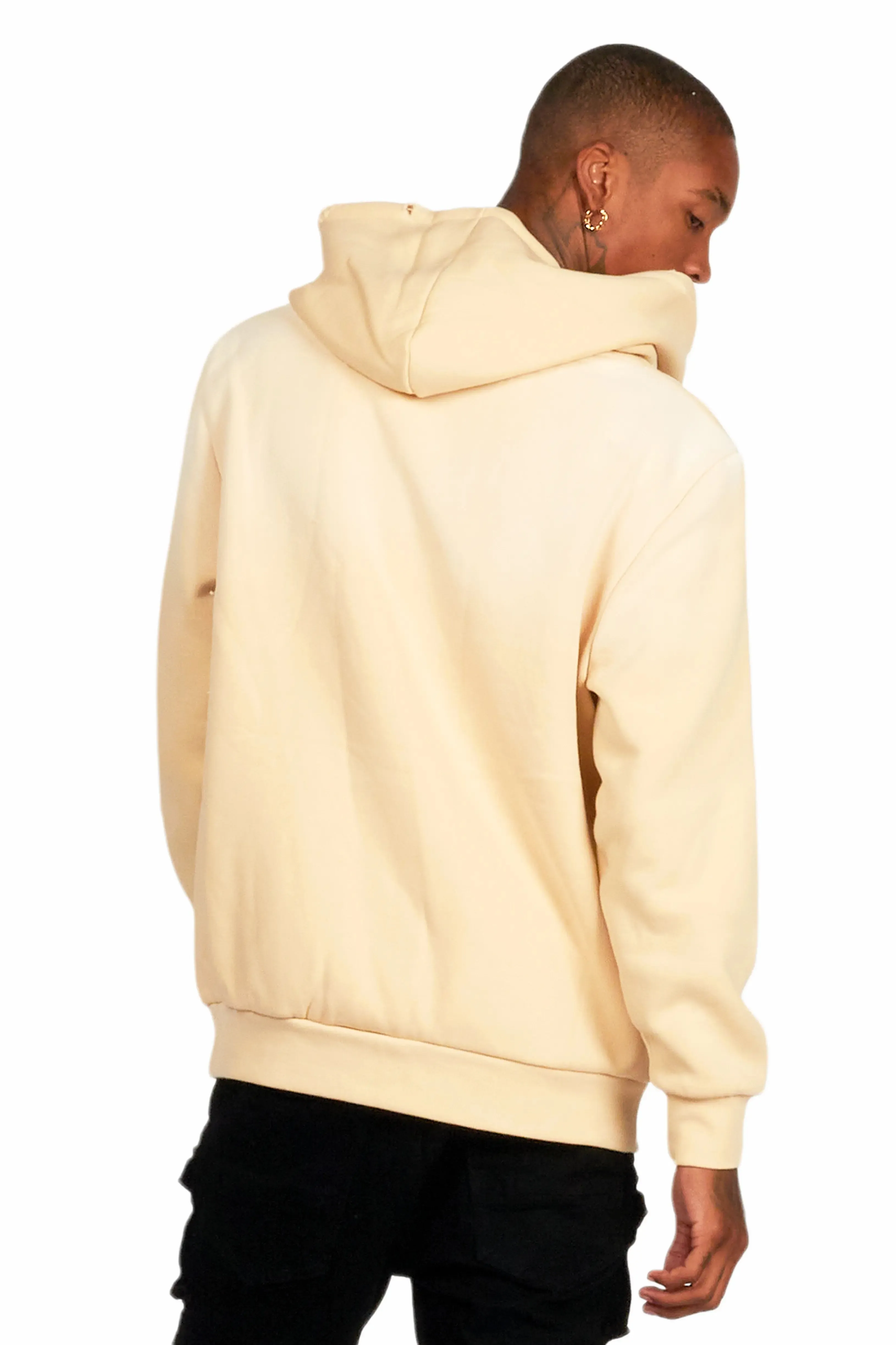 Gard Beige Graphic Hoodie