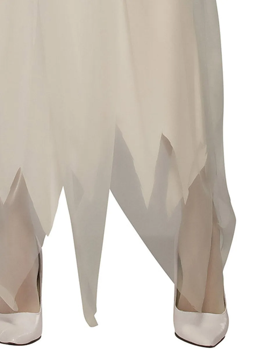 Ghostly White Long Halloween Costume Skirt