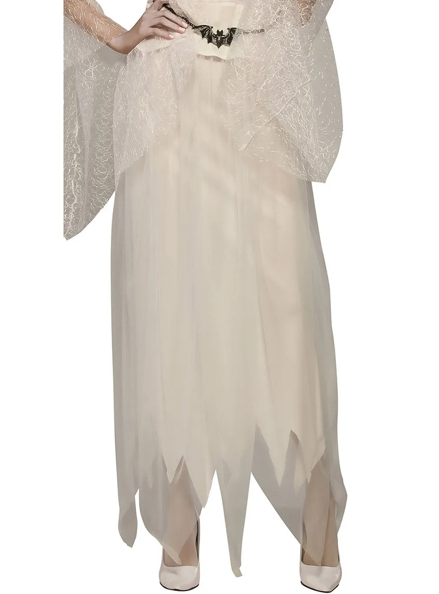 Ghostly White Long Halloween Costume Skirt