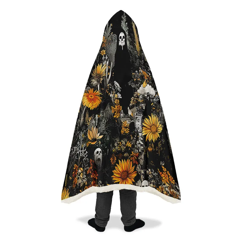 Grim’s Harvest Hooded Blanket - Cozy and Warm Wrap-around Blanket with Vegan Fur Lining and Hood