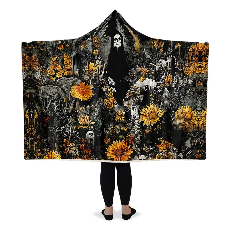 Grim’s Harvest Hooded Blanket - Cozy and Warm Wrap-around Blanket with Vegan Fur Lining and Hood