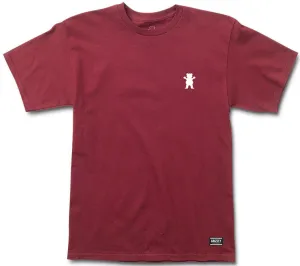 Grizzly Embroidered OG Bear Tee, Burgundy