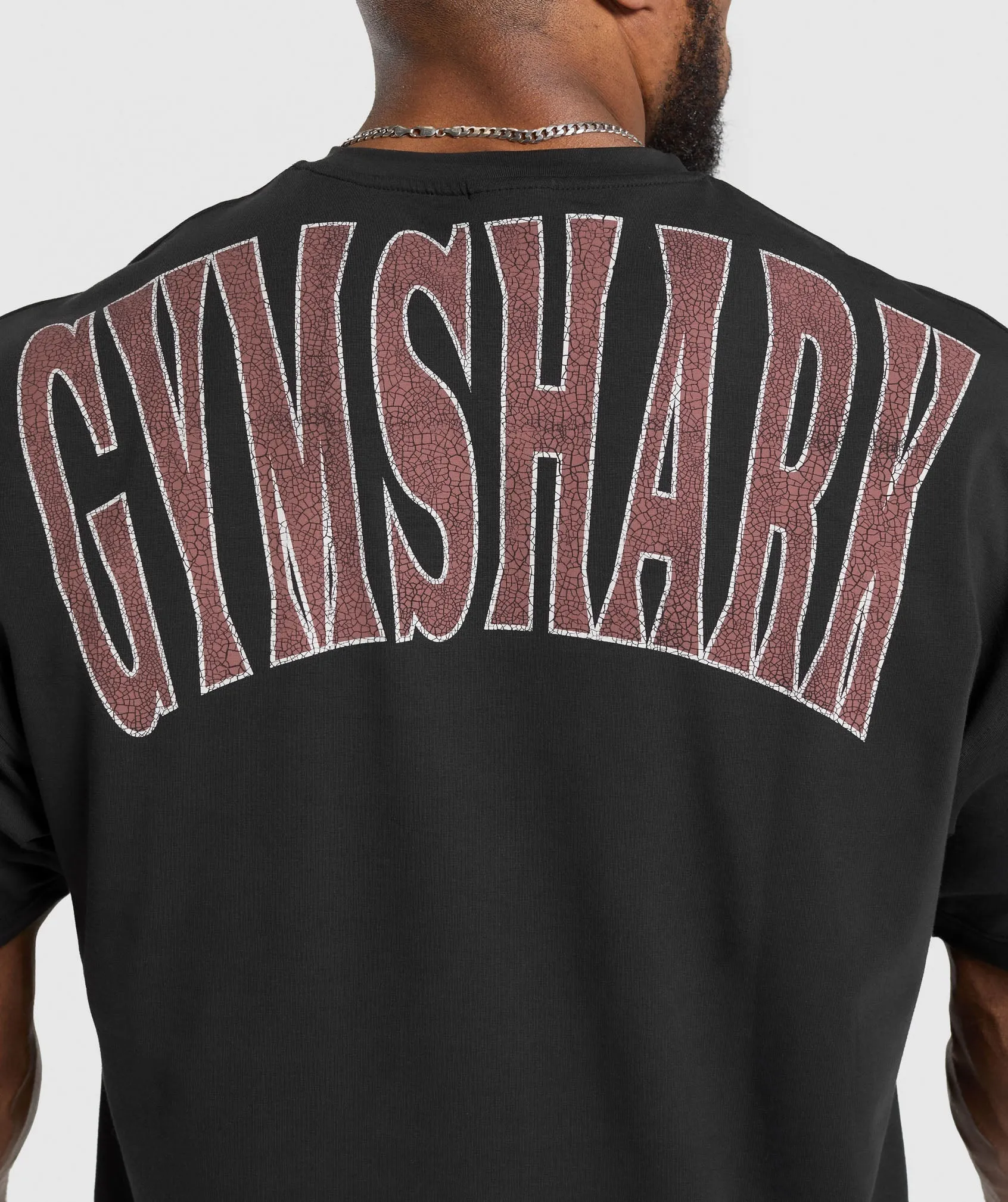 Gymshark Bodybuilding Graphic Short Sleeve T-Shirt - Black/Burgundy Brown