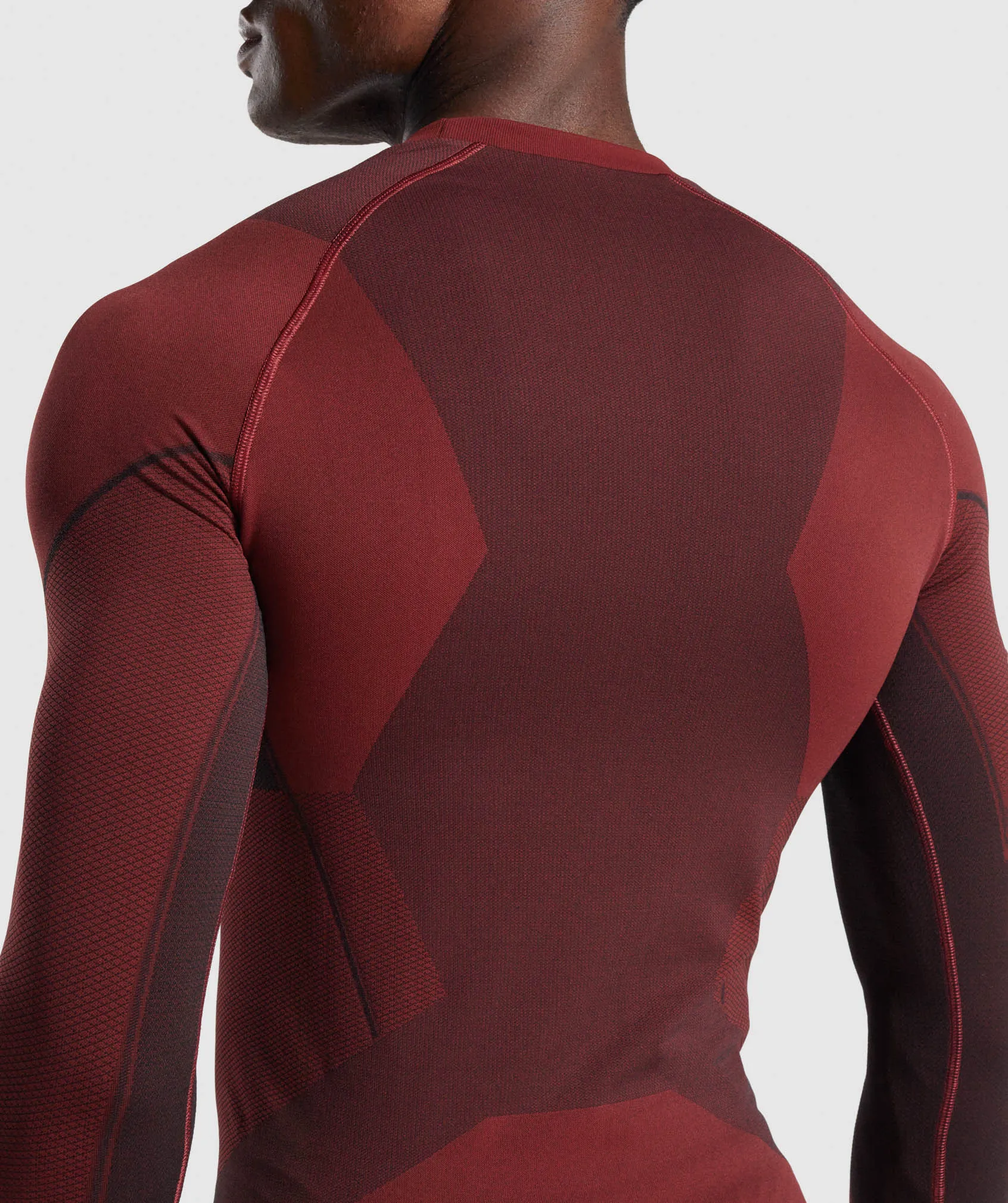 Gymshark Free Force Seamless Long Sleeve T-Shirt - Burgundy