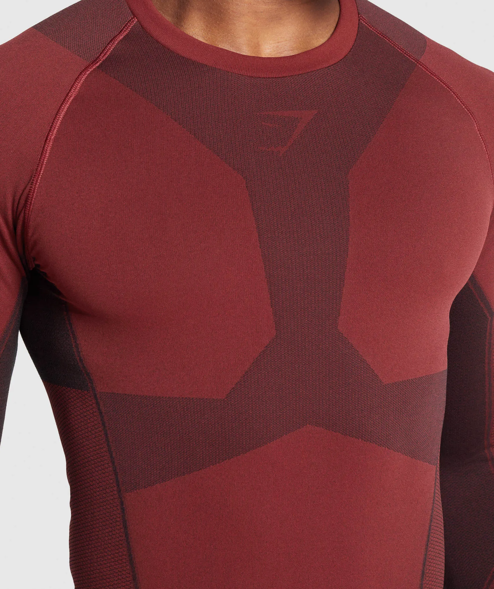 Gymshark Free Force Seamless Long Sleeve T-Shirt - Burgundy