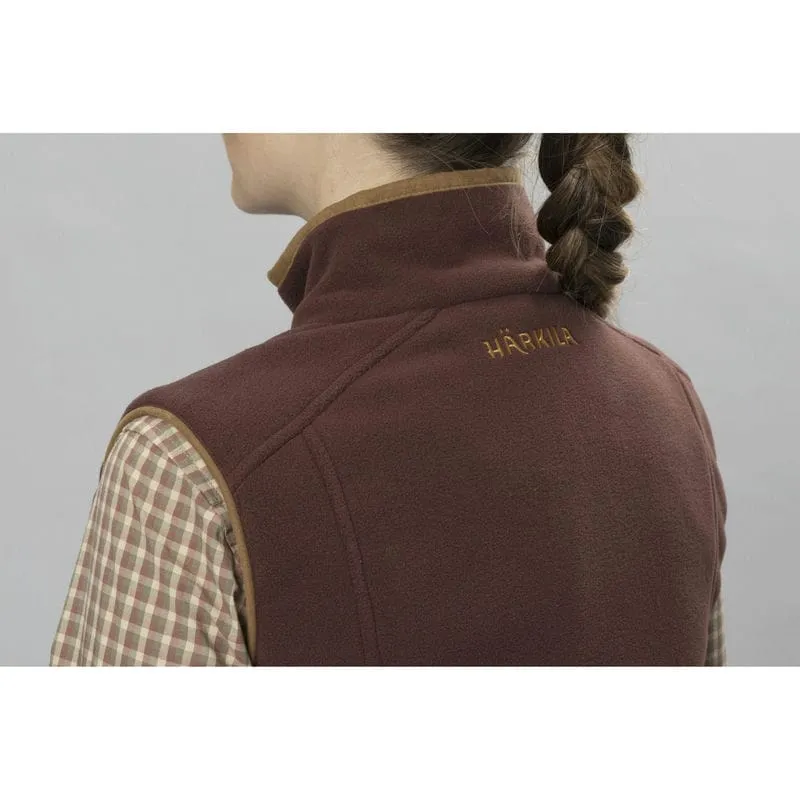 Harkila Sandhem 200 Ladies Fleece Gilet - Burgundy